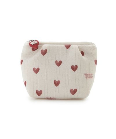 針抜きハート柄ティッシュポーチ