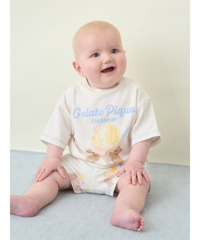 【BABY】【接触冷感】アイスクリームベアワンポイントTシャツ