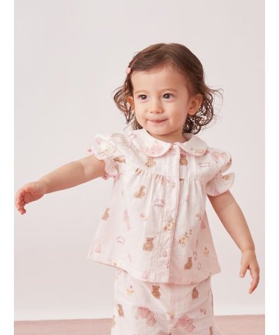 【BABY】パジャマパーティー柄シャーリングシャツ