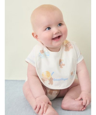 【BABY】アイスクリームベア柄スタイ