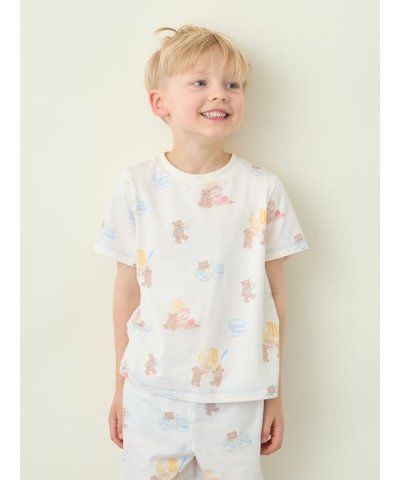 【KIDS】【接触冷感】アイスクリームベア柄Tシャツ