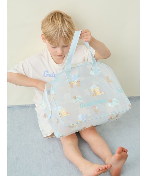 KIDS】アイスクリームベア柄PVCプールバッグ(508779693)｜阪急百貨店