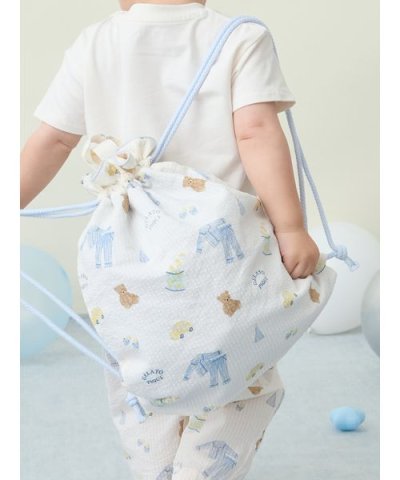 【KIDS】パジャマパーティー柄巾着バッグ