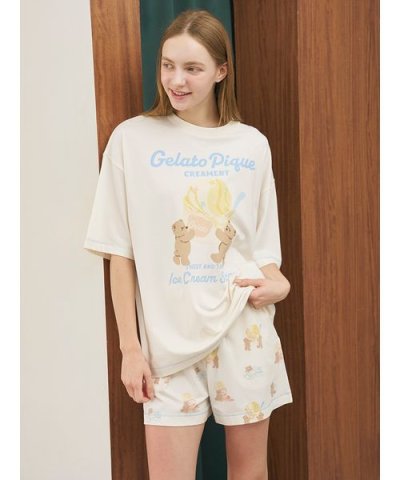 【接触冷感】アイスクリームベアワンポイントTシャツ