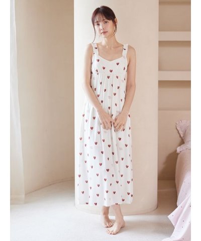 【接触冷感】ハート柄カップインワンピース