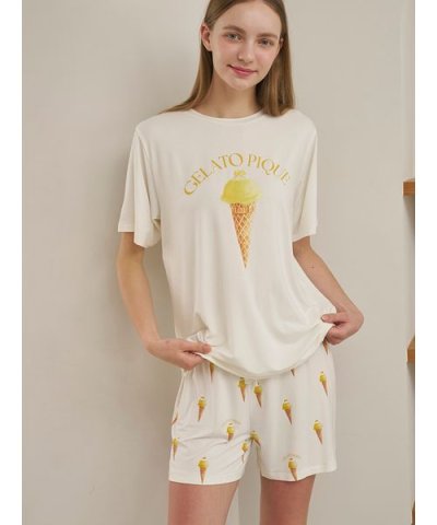 【接触冷感】ソルベ柄ショートパンツ