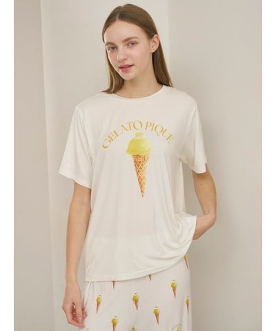 【接触冷感】ソルベワンポイントTシャツ