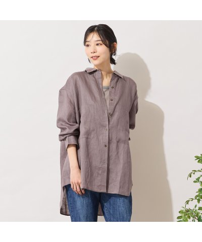 ピサーノ PISANO 【リネン100％・手洗いOK】ビッグポケットオーバーシャ