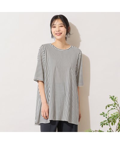 ピサーノ PISANO 【手洗いOK・接触冷感】切り替えボーダーカットソー