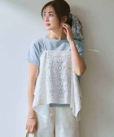 ラッセルオーナメントレース キャミソール ブラウス