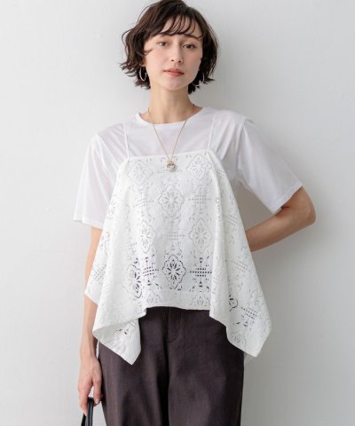 ラッセルオーナメントレース キャミソール ブラウス