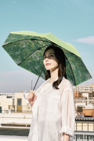 【ハニカム断熱パラソル】晴雨兼用日傘 長傘 ロング傘 フォレスト 50cm 遮光