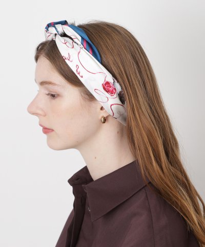 【洗える】シルクスカーフ 65×65cm 猫柄 ロゴ UV