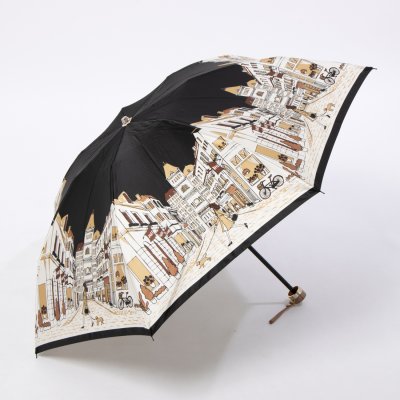 折りたたみ雨傘 街並
