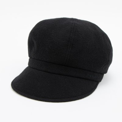 【日本製】6方ツイードキャスケット 帽子 ロゴ ワンポイント 無地