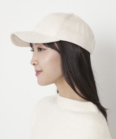 スエードキャップ 帽子 ロゴ ワンポイント ユニセックス