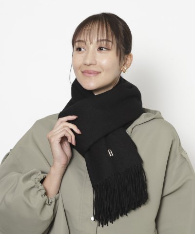 【WEB限定】ウール100％紡毛厚手ストール 60×190cm 無地