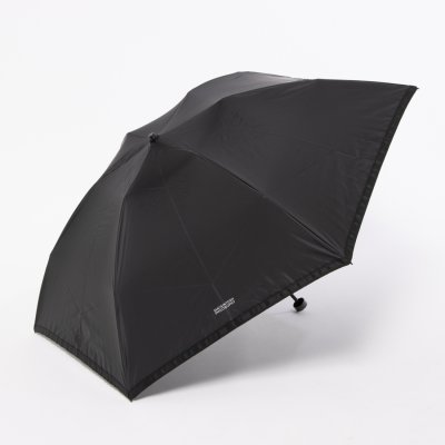 晴雨兼用折りたたみ日傘 グログラン バイカラー ロゴ 無地 遮光 遮熱 UV 軽