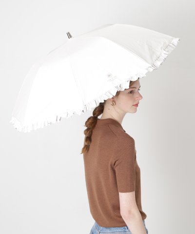 【WEB限定】晴雨兼用折りたたみ日傘 楽折 クリザンテーム スカラフリル