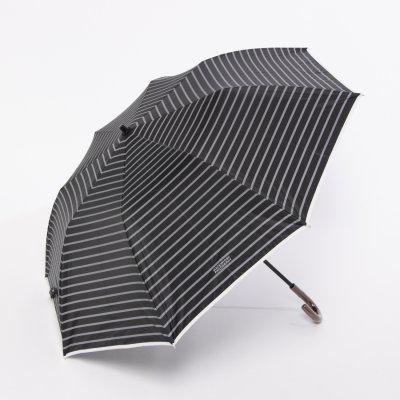 晴雨兼用折りたたみ日傘 ボーダー ロゴ 遮光 遮熱 UV 軽量 簡単開閉 ユニセ