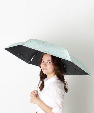 晴雨兼用折りたたみ日傘 猫柄 ジプシー ロゴ 遮光 遮熱 UV 軽量