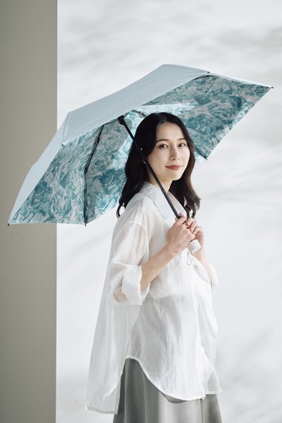 【ハニカム断熱パラソル】晴雨兼用折りたたみ日傘 氷 55cm 遮光 遮熱 UV