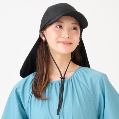 【WEB限定 接触冷感】－サンシェードハット－ キャップ 帽子 遮光率100％