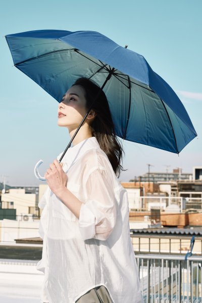 【ハニカム断熱パラソル】晴雨兼用日傘 長傘 ロング傘 グラデーション 50cm