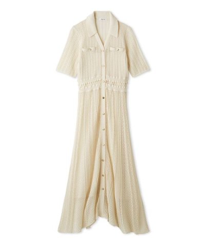 アイレットレースニットワンピース