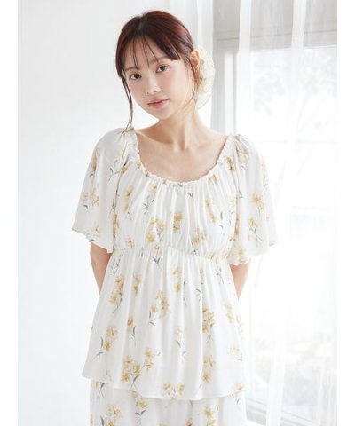 【母の日】フラワー柄カップインプルオーバー