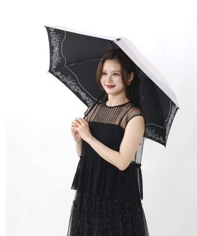 アナスイ ANNA SUI 切継ぎ刺しゅう晴雨兼用パラソル傘（折りたたみ傘）