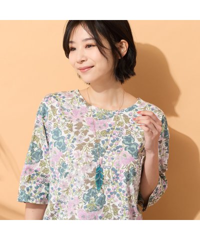 ピサーノ PISANO アンティーク風フェザーモチーフネックレス