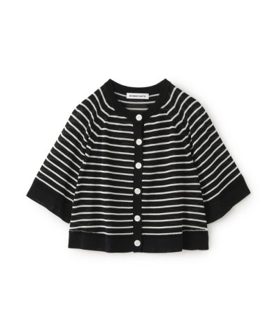 【MIHOKO SAITO】ボーダーケープカーディガン《WEB＆EPOCA TH