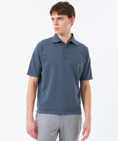 16Gプレーティング天竺 ニットポロ