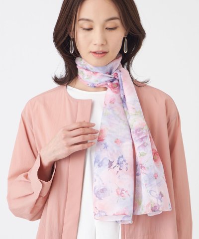 【ウォッシャブル】フラワーショートストール