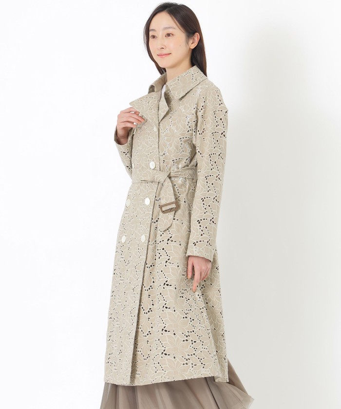新品・未使用★SANYOCOAT ブラウン トレンチコート GORE-TEX S SANYOCOAT×Paul Stuart】 ブリティッシュツイード ダブルトレンチ