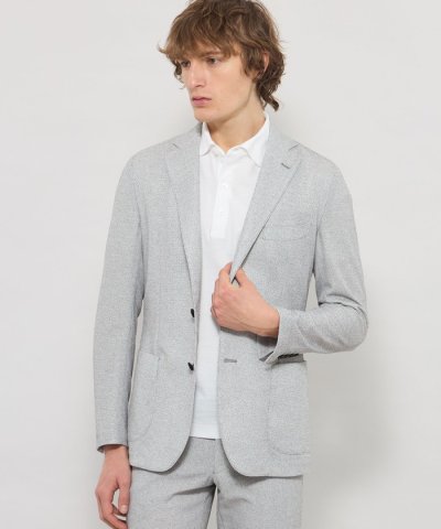 【WEB・一部店舗限定】【BREASY JACKET】メランジメッシュジャージー