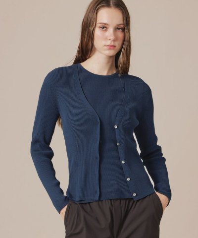 【WEB・一部店舗限定】ハイツイストリブコットンカーディガン