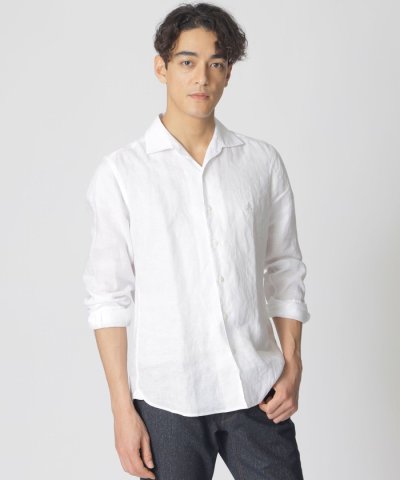 シャンブレーリネンシャツ