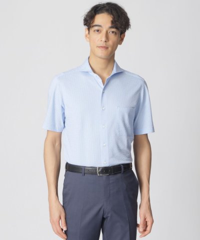 ニットサッカー半袖シャツ