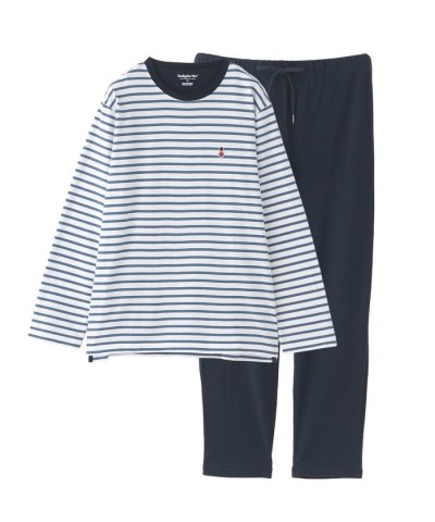 【WEB限定】バッキンガムベア 天竺ボーダー＆無地パンツ パジャマ