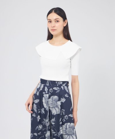 ワイドリブカラーニット プルオーバー