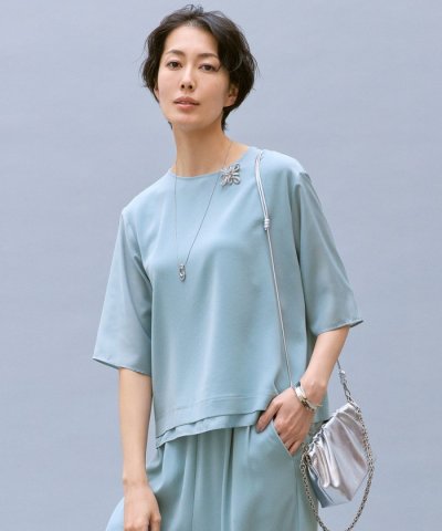 【17号サイズまで展開・カタログ掲載】ストレッチアムンゼン Tブラウス