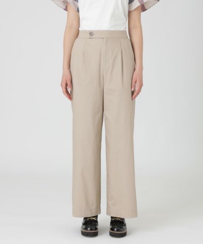 ライトスラブシャンブレーワイドパンツ