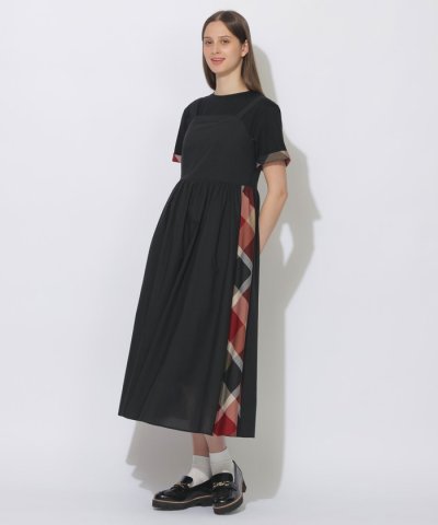 【WEB限定】サイドパーシャルチェックジャンパードレス