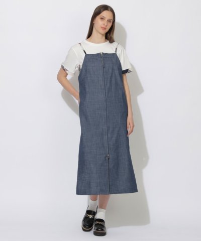 【WEB限定】ライトスラブシャンブレージャンパードレス