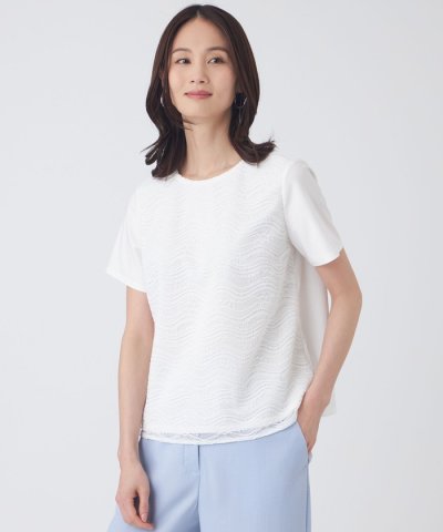 【ウォッシャブル】ジョーゼットジャージカットソー