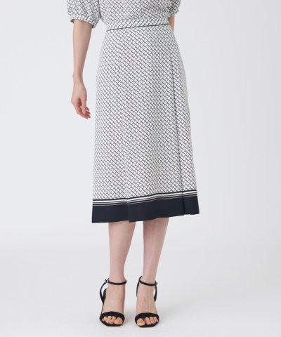 【ウォッシャブル】ツイストラティスプリントスカート