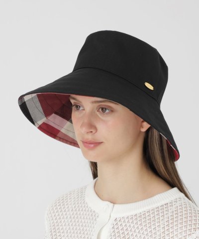 【UVカット】つば広リバーシブルバケットハット