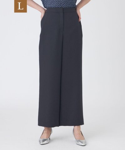 【L】【UV対策・着用しわ軽減・ウォッシャブル】エアリーコードレーンパンツ